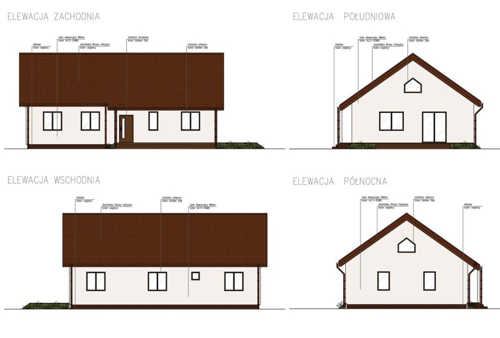 Projekt parterowego domu jednorodzinnego w Lublinie