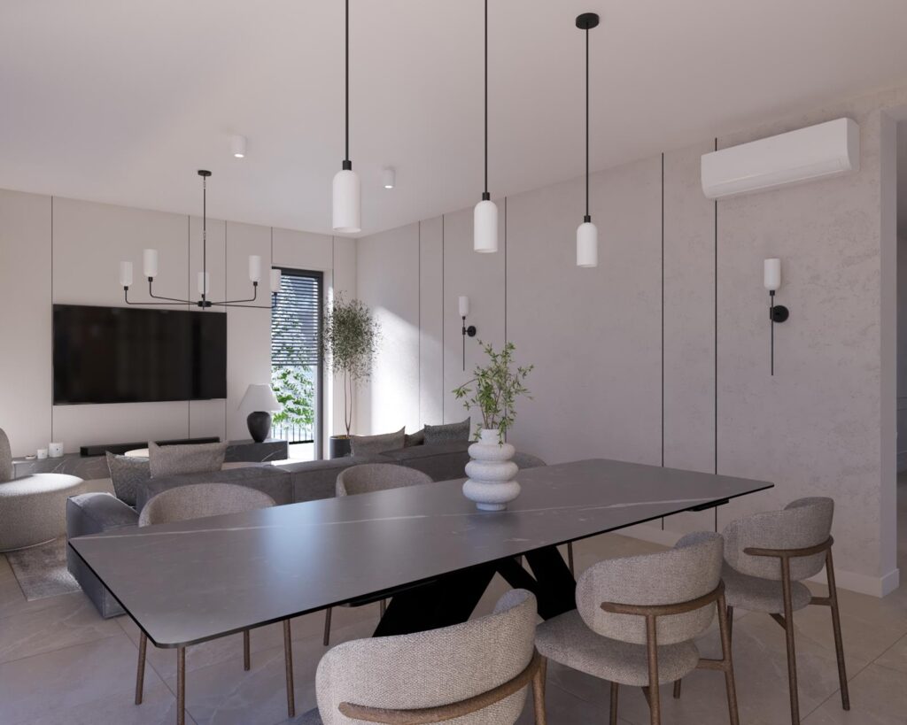 Projekt wnętrza  domu jednorodzinnego 106,00m² w Rawie Mazowieckiej