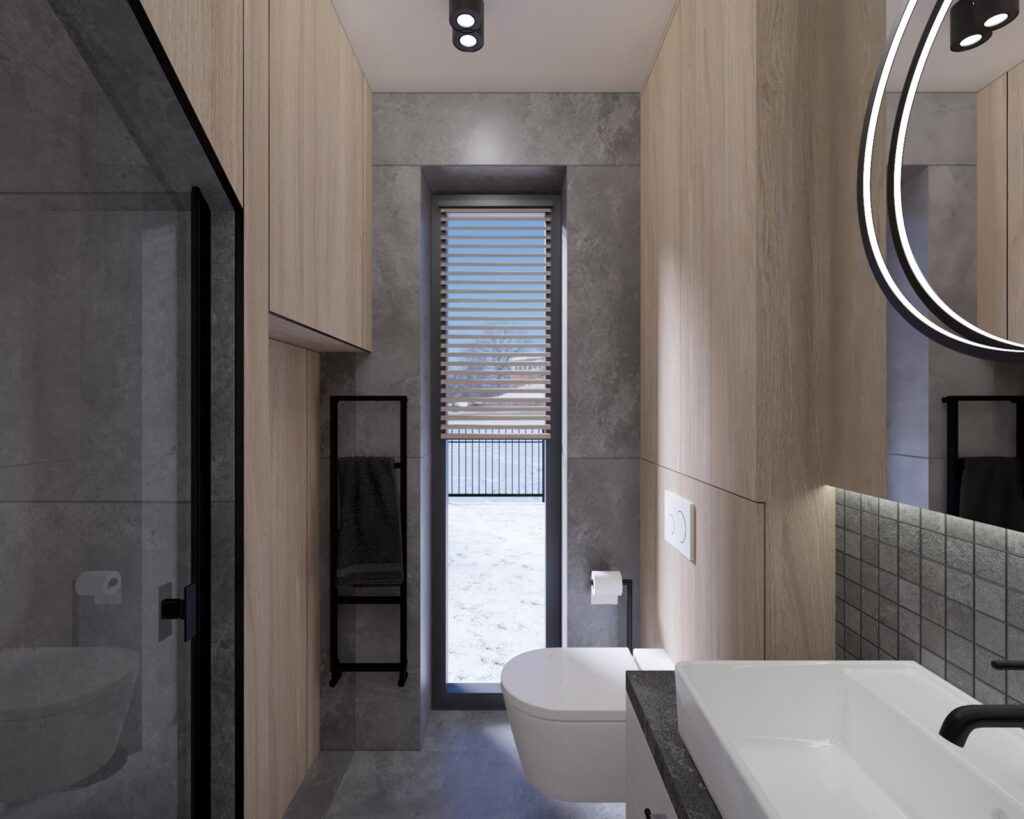 Projekt wnętrza  domu jednorodzinnego 80,00m² w Nadarzynie