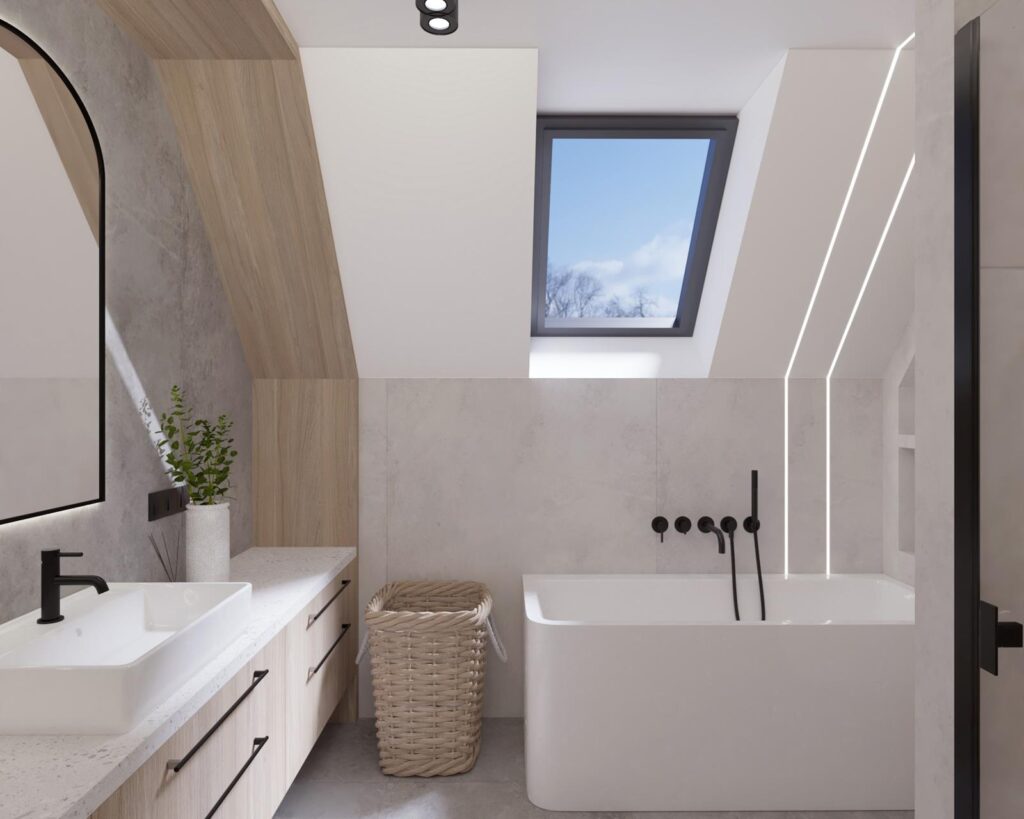 Projekt wnętrza  domu jednorodzinnego 80,00m² w Nadarzynie