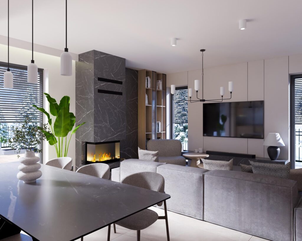 Projekt wnętrza  domu jednorodzinnego 106,00m² w Rawie Mazowieckiej