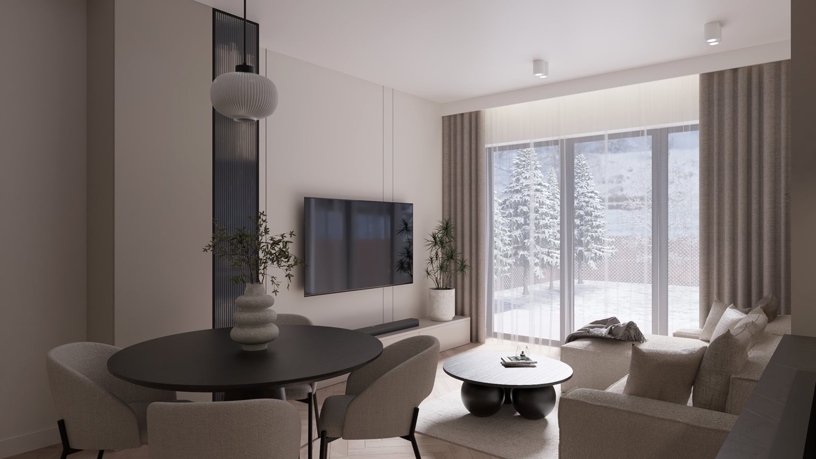 Projekt wnętrza szeregowca 73,00m² w Aleksandrowie Łódzkim