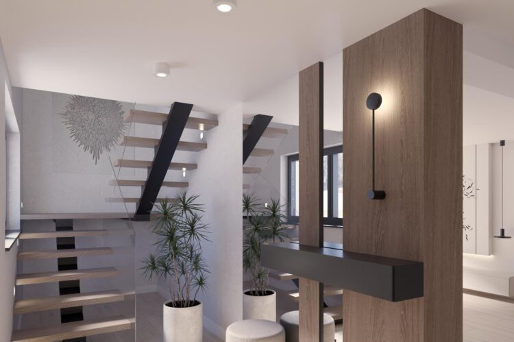 Projekt wnętrza  domu jednorodzinnego 53,00m² w Opocznie