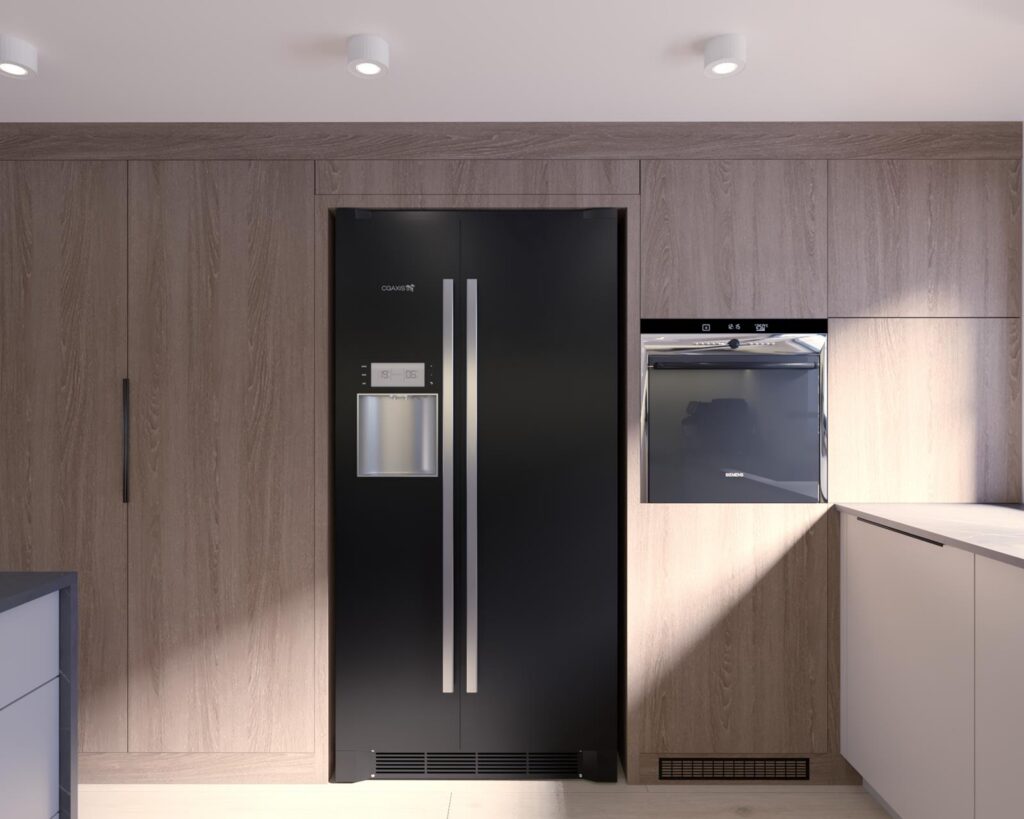 Projekt wnętrza  domu jednorodzinnego - kuchnia Projekt wnętrza  domu jednorodzinnego 53,00m² w Opocznie