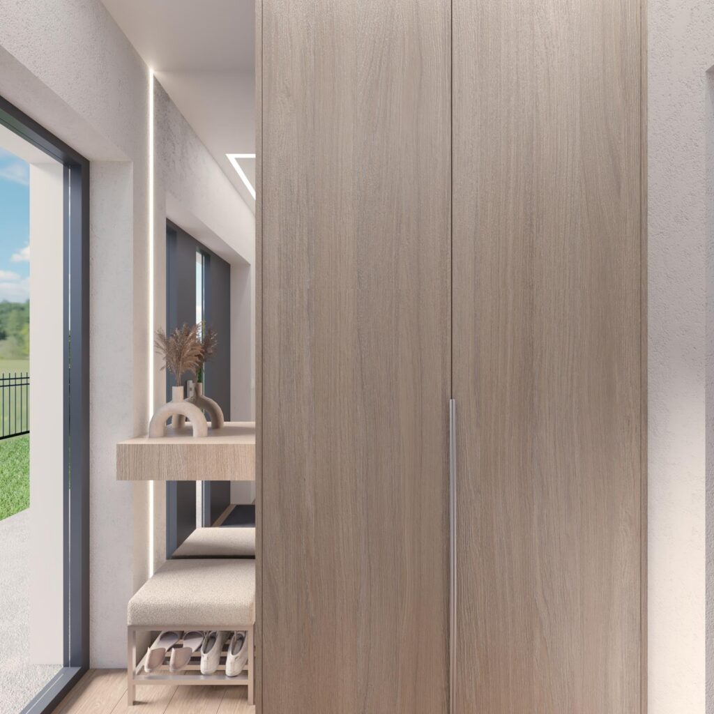 Projekt wnętrza domu jednorodzinnego 113,50m² w Skierniewicach