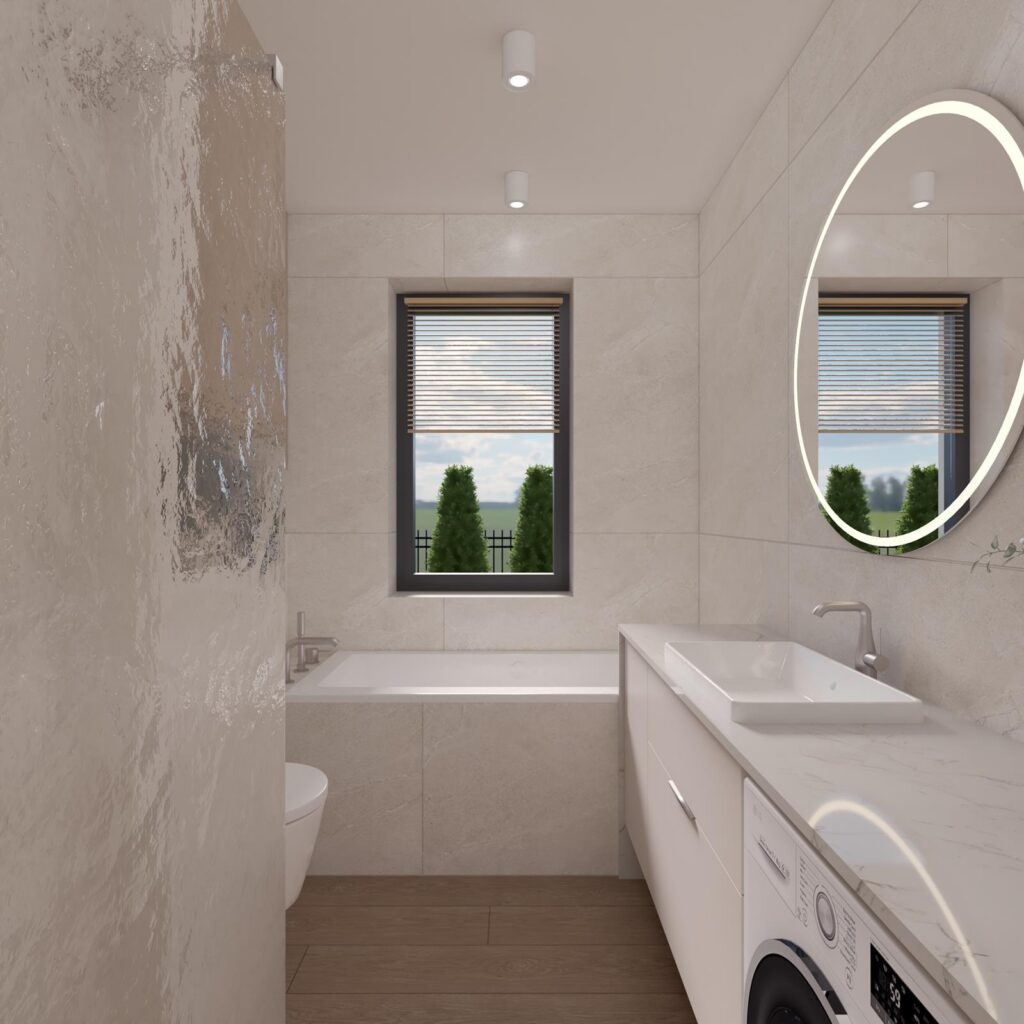 Projekt wnętrza domu jednorodzinnego 113,50m² w Skierniewicach