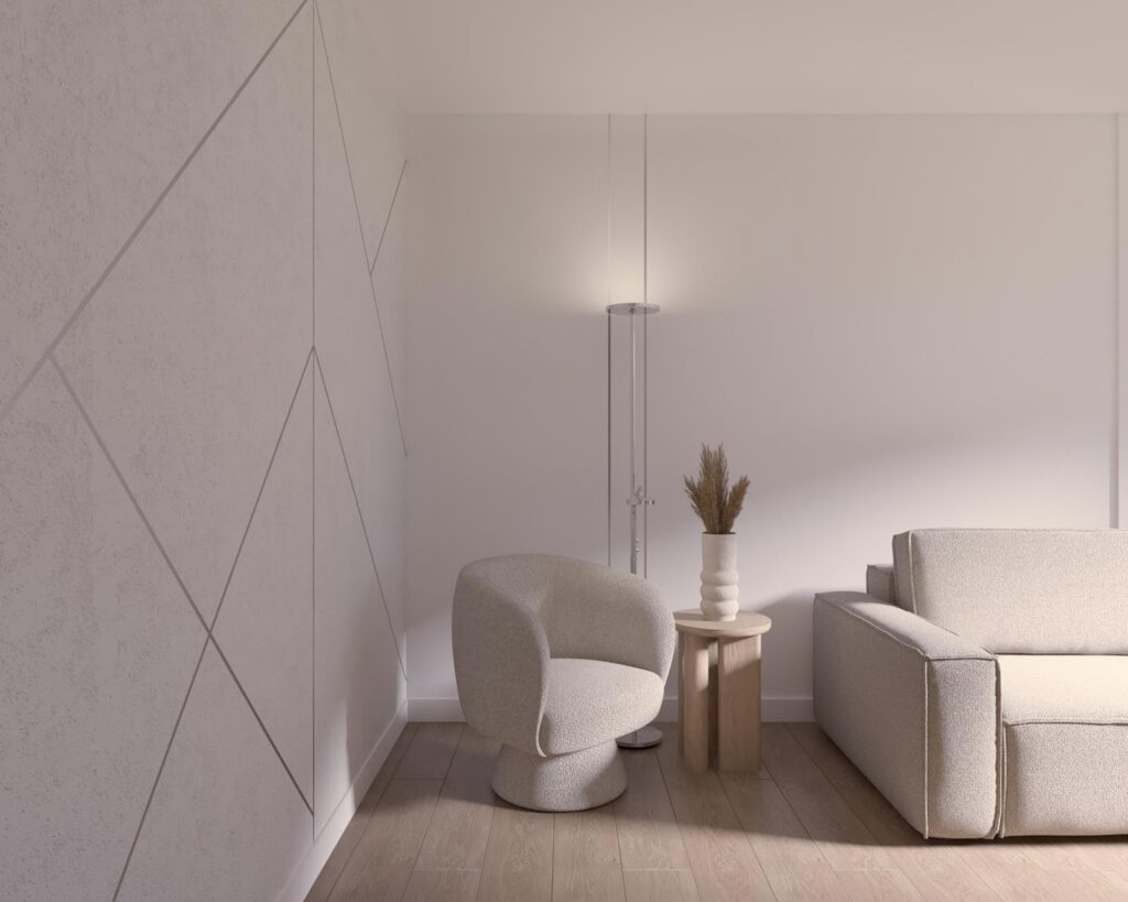 Projekt wnętrza domu jednorodzinnego 113,50m² w Skierniewicach