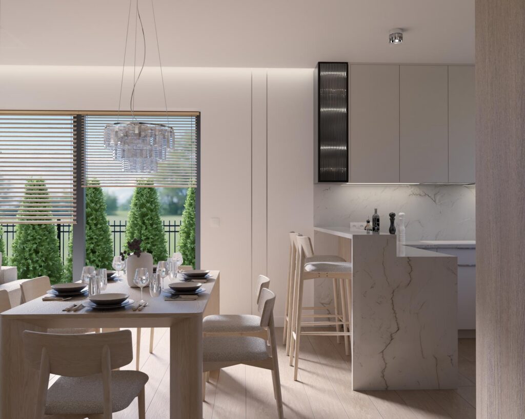 Projekt wnętrza domu jednorodzinnego 113,50m² w Skierniewicach