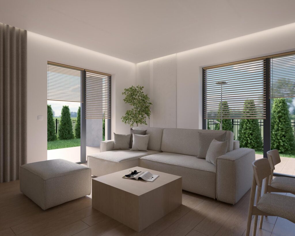 Projekt wnętrza domu jednorodzinnego 113,50m² w Skierniewicach