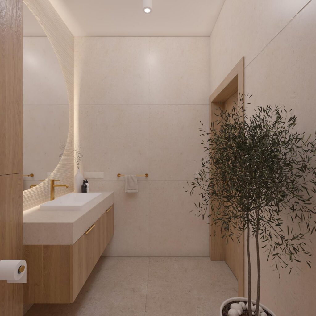 Projekt wnętrza domu jednorodzinnego 109,00m² w Nowosolnej