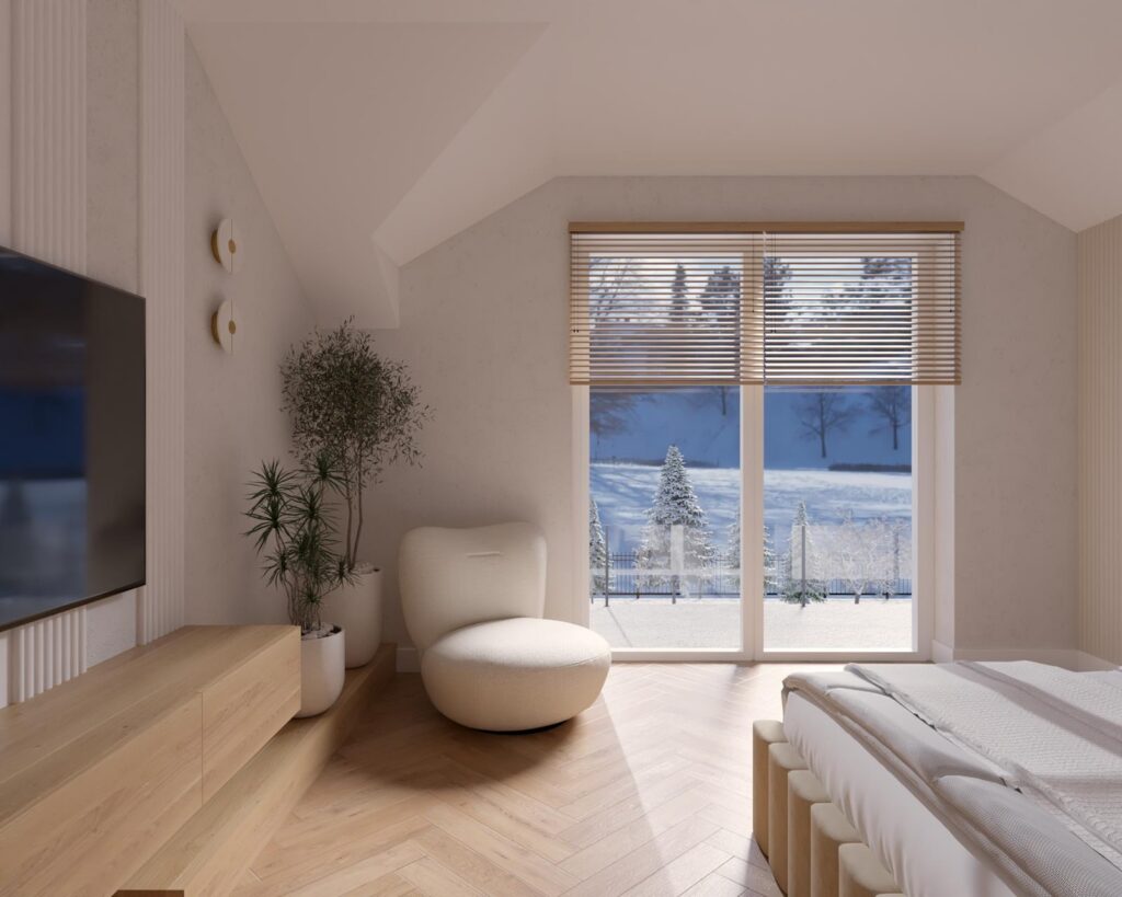 Projekt wnętrza domu jednorodzinnego 109,00m² w Nowosolnej