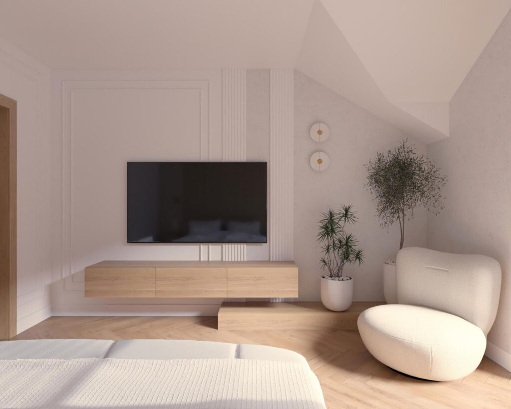 Projekt wnętrza domu jednorodzinnego 109,00m² w Nowosolnej