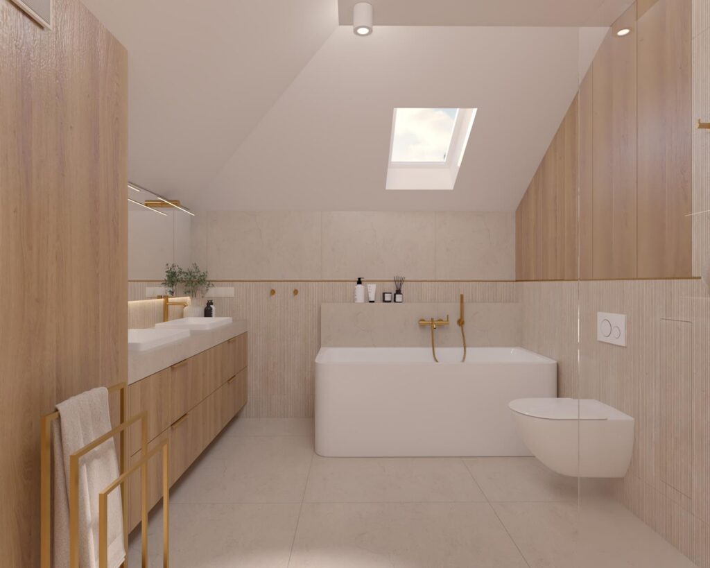 Projekt wnętrza domu jednorodzinnego 109,00m² w Nowosolnej
