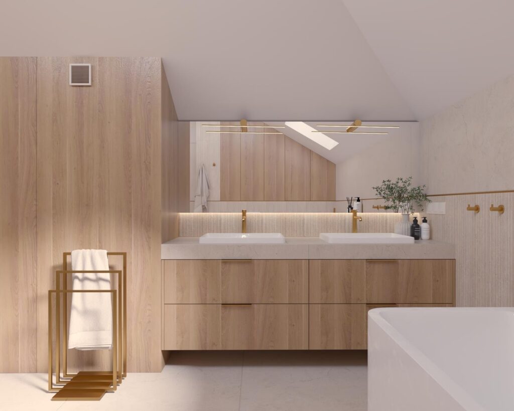 Projekt wnętrza domu jednorodzinnego 109,00m² w Nowosolnej