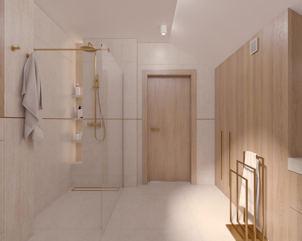 Projekt wnętrza domu jednorodzinnego 109,00m² w Nowosolnej