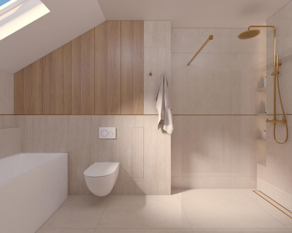 Projekt wnętrza domu jednorodzinnego 109,00m² w Nowosolnej