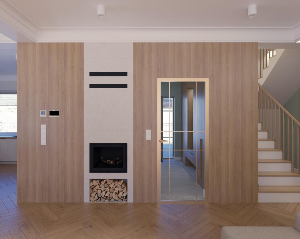 Projekt wnętrza domu jednorodzinnego 109,00m² w Nowosolnej